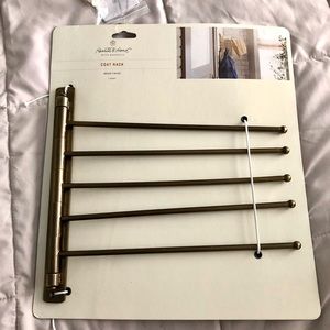 Hearth and Hand with Magnolia Brushed Metal Swivel Coat Rack Brass Finish